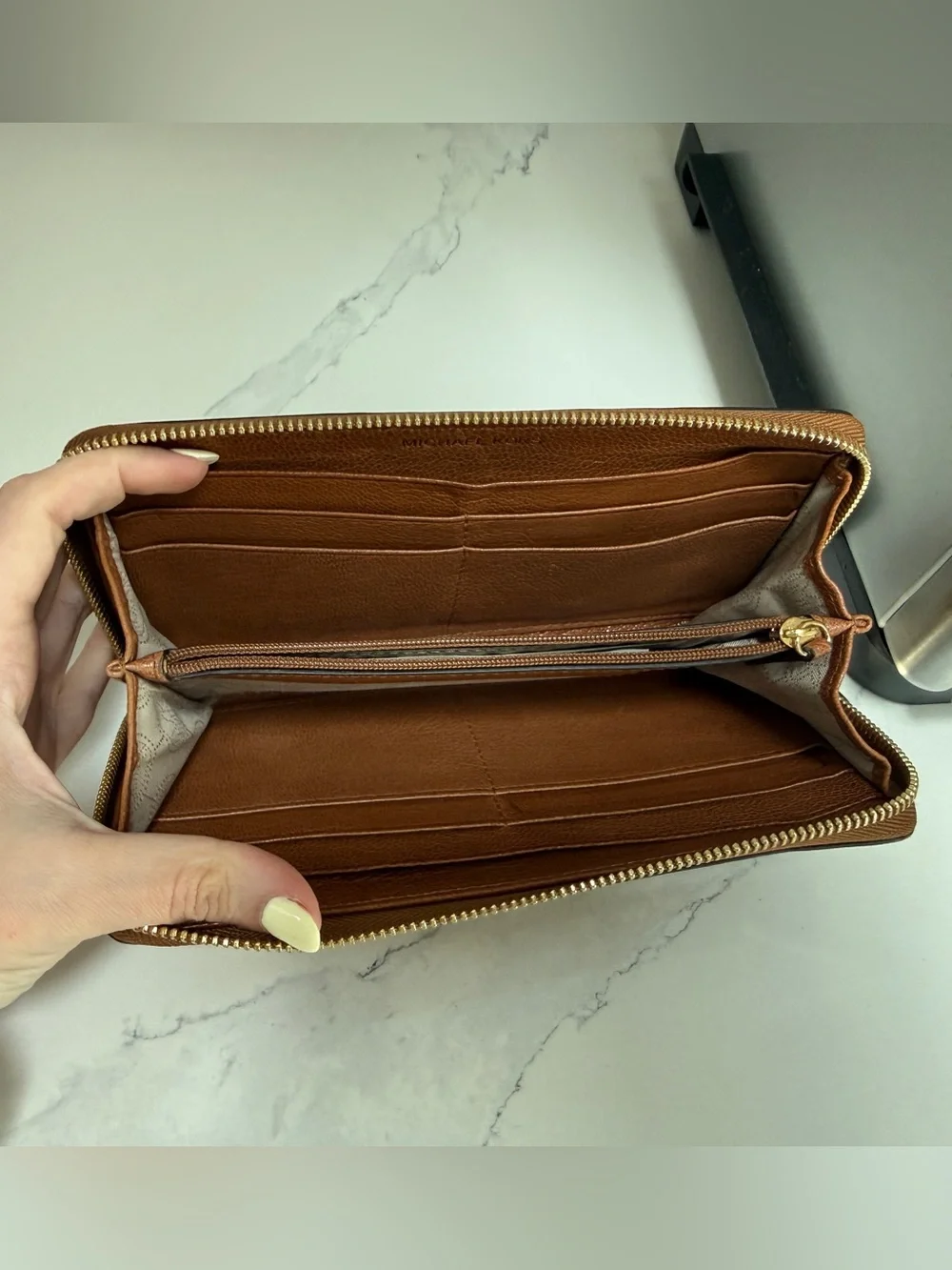 Michael Kors brown leather wallet